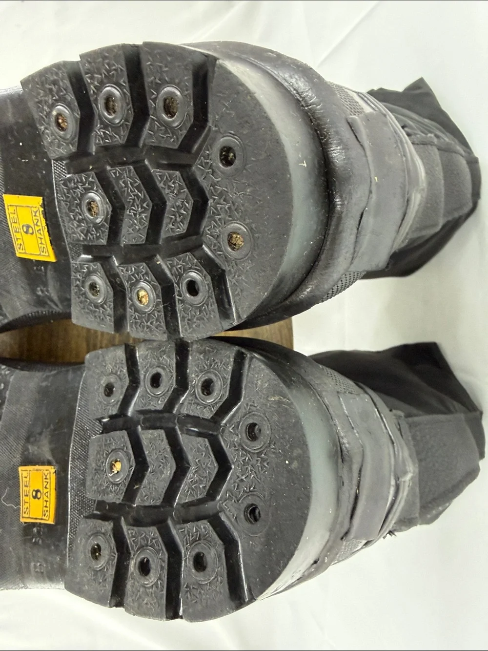 Vintage 70s 80s Ski-Doo Bombardier Black Snowmobile Winter Duck Boots, Mens 8